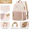 image:imageKROSIAS School Backpack for Teens Girls Cute Student Bookbag Large 156 Inch Laptop Bag Aesthetic College Backpacks for Women High School Travel Khaki BeigeBeige Khaki