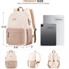 image:imageKROSIAS School Backpack for Teens Girls Cute Student Bookbag Large 156 Inch Laptop Bag Aesthetic College Backpacks for Women High School Travel Khaki BeigeBeige Khaki