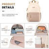 image:imageKROSIAS School Backpack for Teens Girls Cute Student Bookbag Large 156 Inch Laptop Bag Aesthetic College Backpacks for Women High School Travel Khaki BeigeBeige Khaki