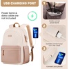 image:imageKROSIAS School Backpack for Teens Girls Cute Student Bookbag Large 156 Inch Laptop Bag Aesthetic College Backpacks for Women High School Travel Khaki BeigeBeige Khaki