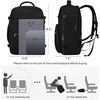 image:imageKROSIAS Travel Backpack for Women Carry On Backpack for Airplanes Flight Approved Waterproof Large Weekender Overnight Bag Fit 17 Inch Laptop Black