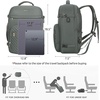 image:imageKROSIAS Travel Backpack for Women Carry On Backpack for Airplanes Flight Approved Waterproof Large Weekender Overnight Bag Fit 17 Inch Laptop with USB Charging Port Olive Green