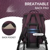 image:imageKROSIAS Travel Backpack for Women Carry On Backpack for Airplanes Flight Approved Waterproof Large Weekender Overnight Bag Fit 17 Inch Laptop with USB Charging Port Dark Purple