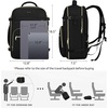 image:imageKROSIAS Travel Backpack for Women Carry On Backpack for Airplanes Flight Approved Waterproof Large Weekender Overnight Bag Fit 17 Inch Laptop with USB Charging Port Black