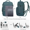 image:imageKROSIAS Travel Backpack for Women Carry On Backpack for Airplanes Flight Approved Waterproof Large Weekender Overnight Bag Fit 17 Inch Laptop with USB Charging Port Peacock Blue