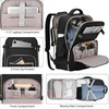 image:imageKROSIAS Travel Backpack for Women Carry On Backpack for Airplanes Flight Approved Waterproof Large Weekender Overnight Bag Fit 17 Inch Laptop with USB Charging Port Black