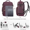 image:imageKROSIAS Travel Backpack for Women Carry On Backpack for Airplanes Flight Approved Waterproof Large Weekender Overnight Bag Fit 17 Inch Laptop with USB Charging Port Dark Purple