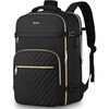 image:imageKROSIAS Travel Backpack for Women Carry On Backpack for Airplanes Flight Approved Waterproof Large Weekender Overnight Bag Fit 156 Inch Laptop with USB Charging Port Black
