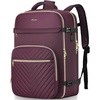 image:imageKROSIAS Travel Backpack for Women Carry On Backpack for Airplanes Flight Approved Waterproof Large Weekender Overnight Bag Fit 17 Inch Laptop with USB Charging Port Dark Purple