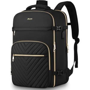 image:imageKROSIAS Travel Backpack for Women Carry On Backpack for Airplanes Flight Approved Waterproof Large Weekender Overnight Bag Fit 156 Inch Laptop with USB Charging Port Black